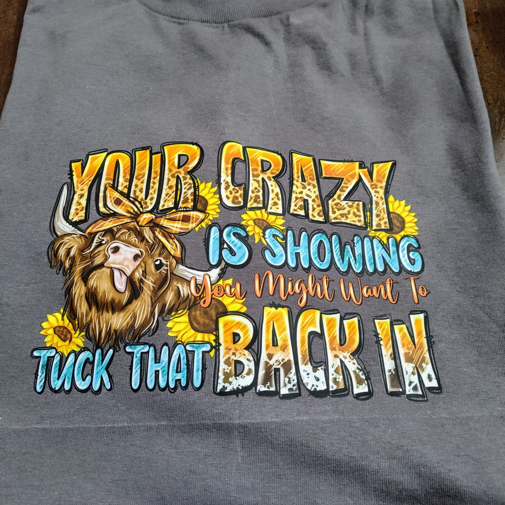 Gray Graphic T-Shirt with Colorful Print